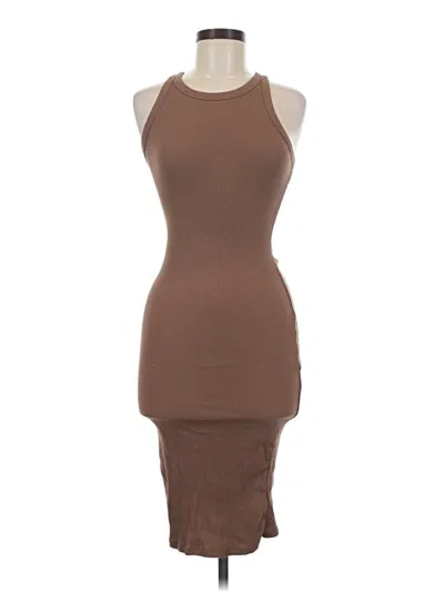 Pre-owned Ambiance Casual Dress In Brown