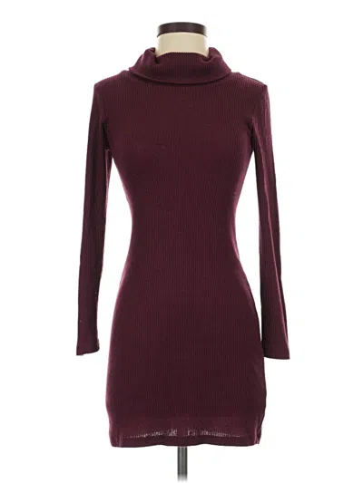 Pre-owned Ambiance Casual Dress In Burgundy