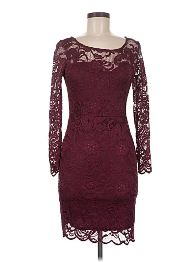 Pre-owned Ambiance Cocktail Dress In Burgundy