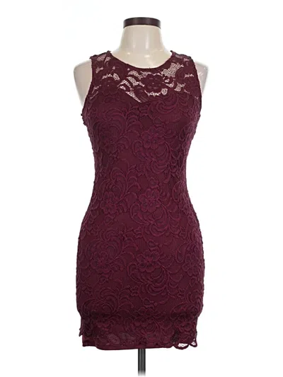 Pre-owned Ambiance Cocktail Dress In Burgundy