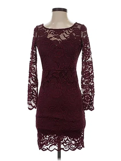 Pre-owned Ambiance Cocktail Dress In Burgundy