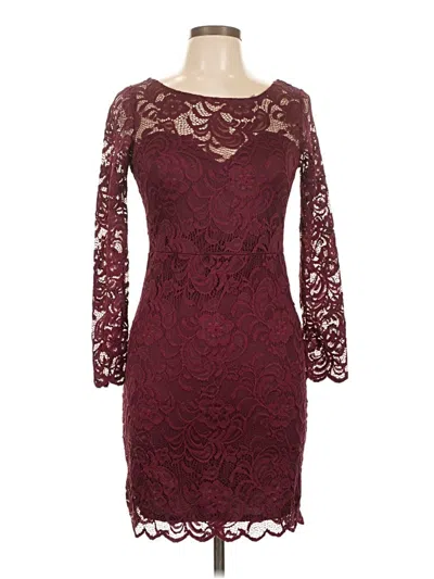 Pre-owned Ambiance Cocktail Dress In Burgundy
