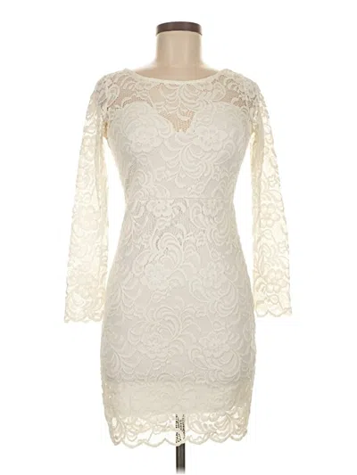 Pre-owned Ambiance Cocktail Dress In White