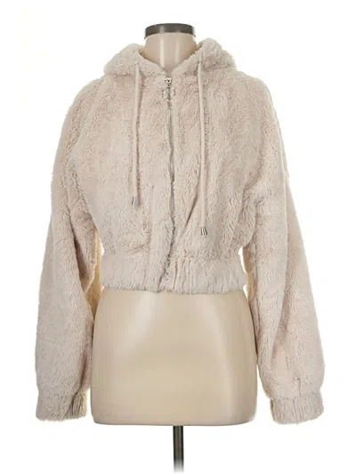 Pre-owned Ambiance Faux Fur Jacket In White
