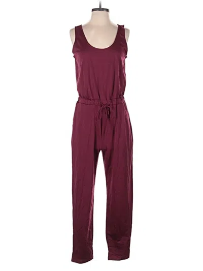 Pre-owned Ambiance Jumpsuit In Burgundy