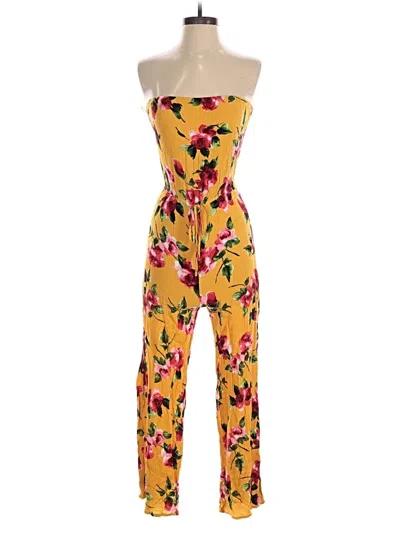 Pre-owned Ambiance Jumpsuit In Tan