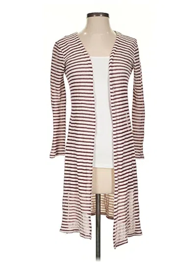 Pre-owned Ambiance Kimono In Burgundy