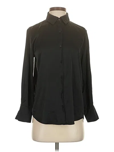 Pre-owned Ambiance Long Sleeve Blouse In Black
