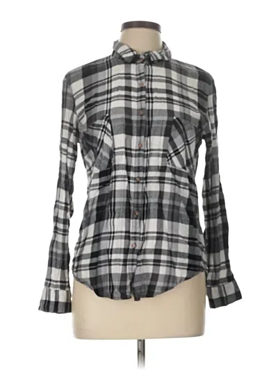 Pre-owned Ambiance Long Sleeve Button Down Shirt In Gray