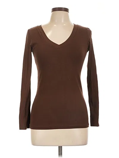 Pre-owned Ambiance Long Sleeve T-shirt In Brown