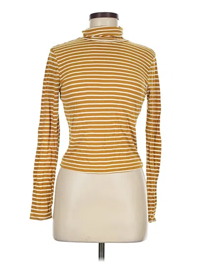 Pre-owned Ambiance Long Sleeve Turtleneck In Gold