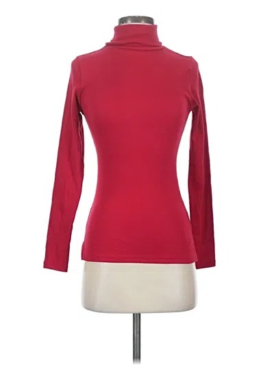 Pre-owned Ambiance Long Sleeve Turtleneck In Red
