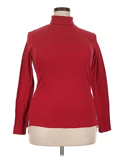 Pre-owned Ambiance Long Sleeve Turtleneck In Red