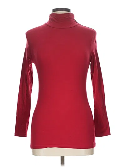 Pre-owned Ambiance Long Sleeve Turtleneck In Red