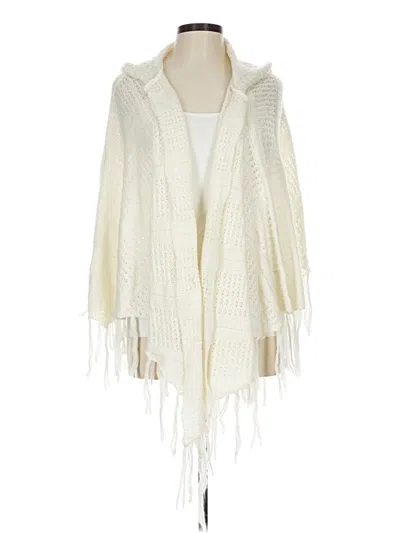 Pre-owned Ambiance Poncho In White