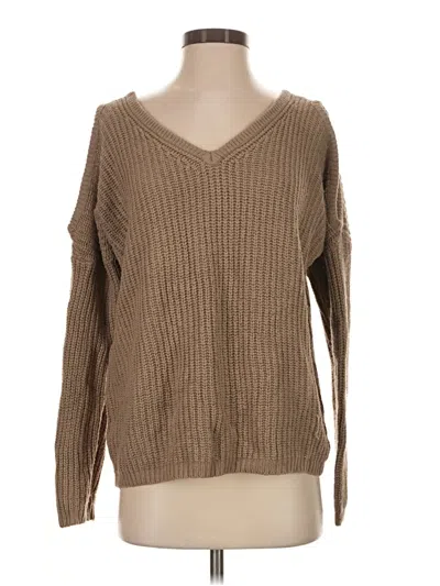 Pre-owned Ambiance Pullover Sweater In Tan