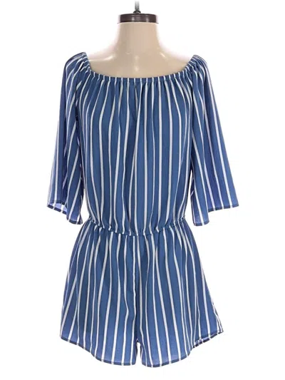 Pre-owned Ambiance Romper In Blue