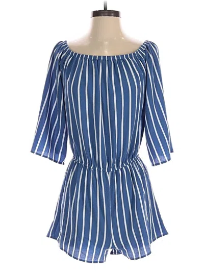 Pre-owned Ambiance Romper In Blue