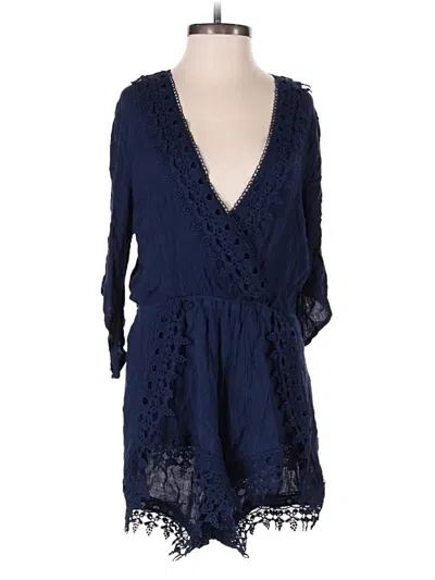Pre-owned Ambiance Romper In Blue