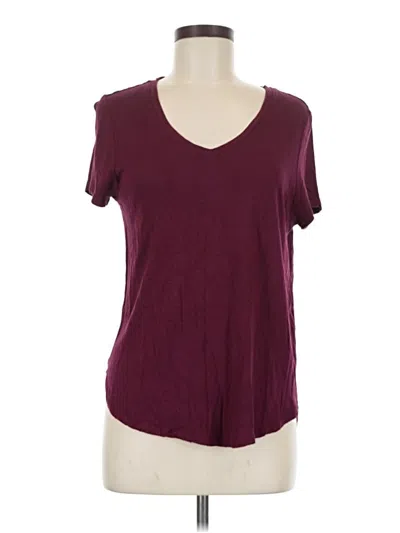Pre-owned Ambiance Short Sleeve T-shirt In Burgundy
