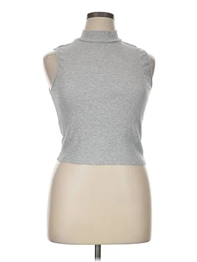 Pre-owned Ambiance Short Sleeve Turtleneck In Gray