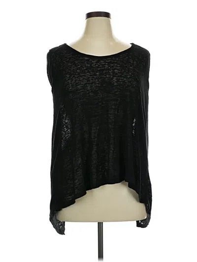 Pre-owned Ambiance Sleeveless Blouse In Black