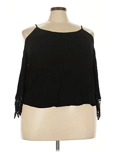 Pre-owned Ambiance Sleeveless Blouse In Black
