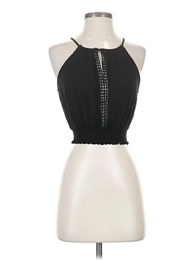 Pre-owned Ambiance Sleeveless Blouse In Black
