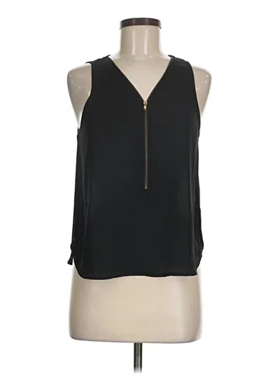 Pre-owned Ambiance Sleeveless Blouse In Black
