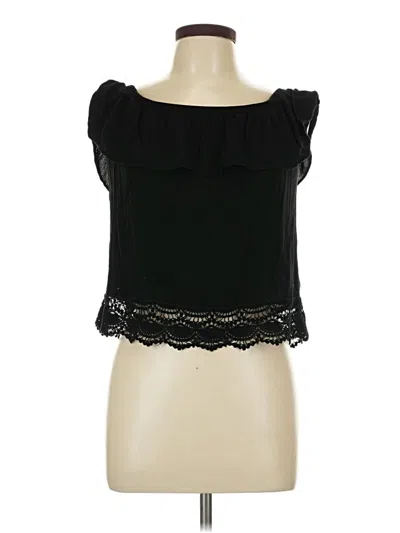 Pre-owned Ambiance Sleeveless Blouse In Black