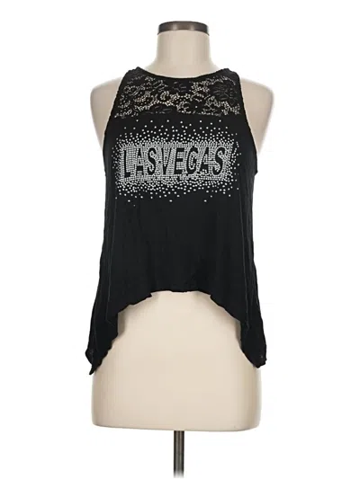 Pre-owned Ambiance Sleeveless Blouse In Black