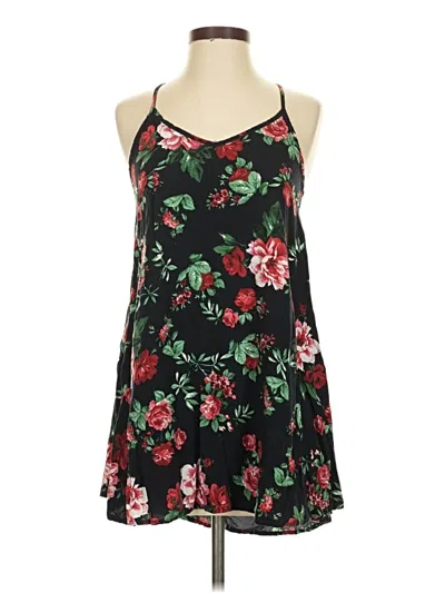 Pre-owned Ambiance Sleeveless Top Black Halter Neckline Tops