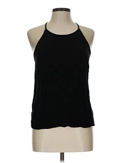 Pre-owned Ambiance Sleeveless Top Black Halter Neckline Tops