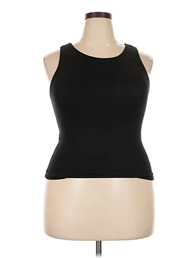 Pre-owned Ambiance Sleeveless Top Black Halter Neckline Tops