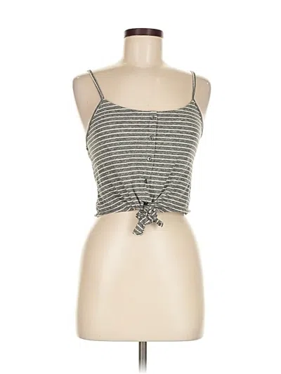 Pre-owned Ambiance Sleeveless Top Gray Sweetheart Neckline Tops