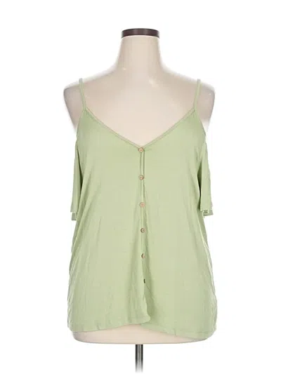 Pre-owned Ambiance Sleeveless Top Green Sweetheart Neckline Tops
