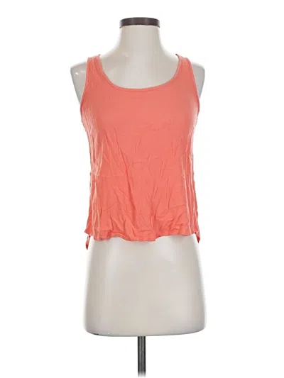 Pre-owned Ambiance Sleeveless Top Orange Halter Neckline Tops