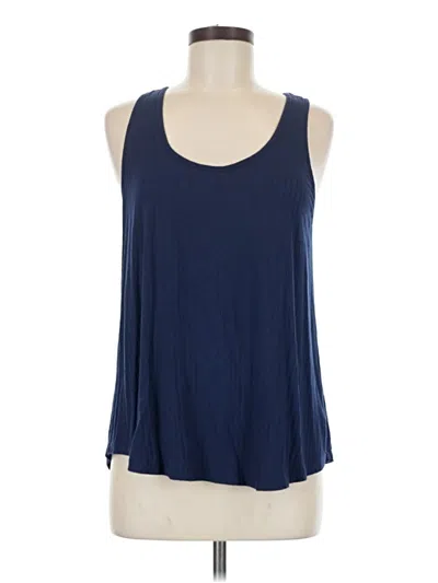 Pre-owned Ambiance Tank Top Blue Halter Neckline Tops