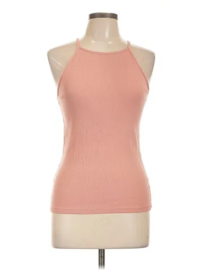 Pre-owned Ambiance Tank Top Pink Halter Neckline Tops