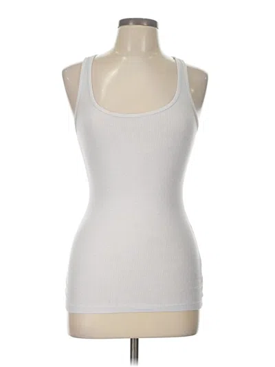 Pre-owned Ambiance Tank Top White Halter Neckline Tops