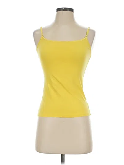 Pre-owned Ambiance Tank Top Yellow Strapless Neckline Tops