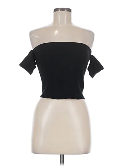 Pre-owned Ambiance Tube Top Black Strapless Neckline Tops
