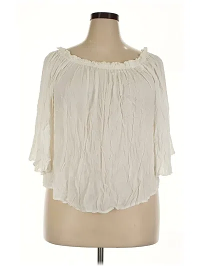 Pre-owned Ambiance Tube Top Ivory Strapless Neckline Tops