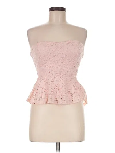 Pre-owned Ambiance Tube Top Pink Strapless Neckline Tops