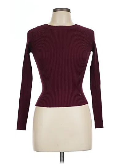 Pre-owned Ambiance Turtleneck Sweater In Burgundy