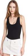 Ambitionist Everyday Classic Tank Thong Bodysuit In Black