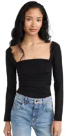Ambitionist Fancy Thong Bodysuit In Black