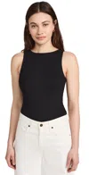 Ambitionist High Neck Tank Bodysuit Black In Black