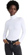 Ambitionist Power Player Turtleneck Thong Bodysuit In White