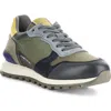Ambitious 11539c Low Top Sneaker In Navy/khaki Suede/textile